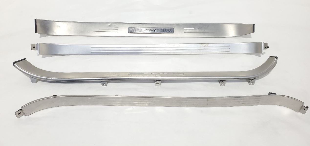 Pair of Aluminum "Speed" Doorsills OEM 2010 Bentley Continental GT