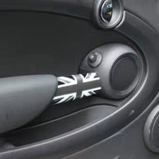 For Mini Cooper R55 R56 R57 R58 Black Union Jack Interior Door Handle Cover Trim For Mini Cooper R55 R56 R57 R58 Black Union Jack Interior Door Handle Cover Trim