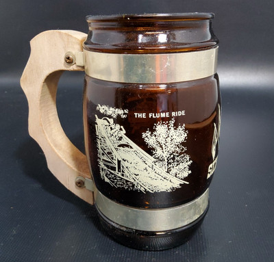 Six Flags Siesta Ware Barrel Mug The Plume Ride The Runaway Train