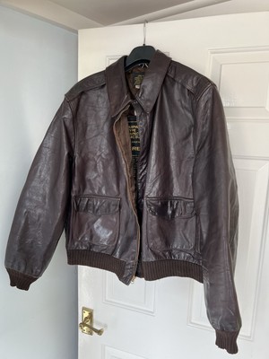 AVIREX A-2 G1 Memphis Belle Black Leather Flight Jacket | eBay UK