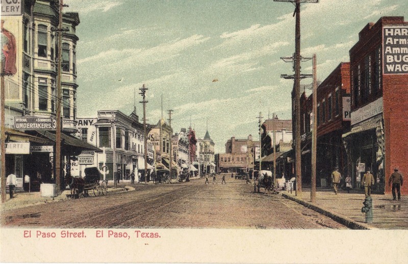El Paso TX El Paso Street DB  Postcard  UNPOSTED EXCL *