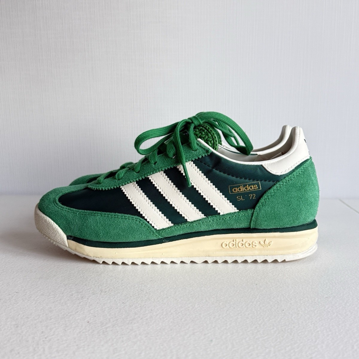 Adidas SL 72 Green White Retro Running Shoes Size 6.5 US Men