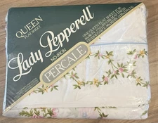 Lady Pepperell Floral No Iron Queen Flat Sheet Finished Size 90x102