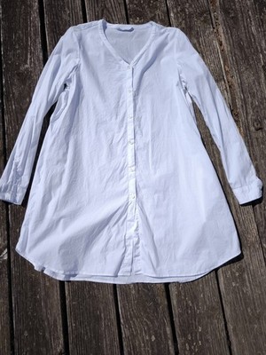 Elemente Clemente Damen Long Bluse mit Eingrifftaschen weiß Gr.36/38 Bio