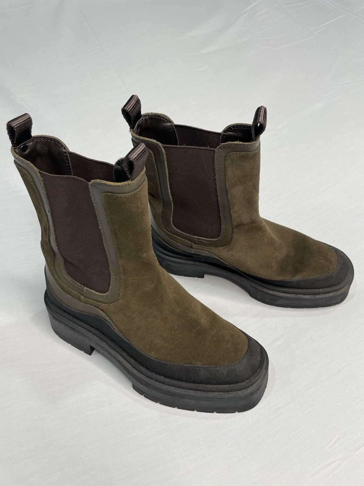 Sam Edelman Lulia Leather Water Resistant Boots In Brown Women's Size 6