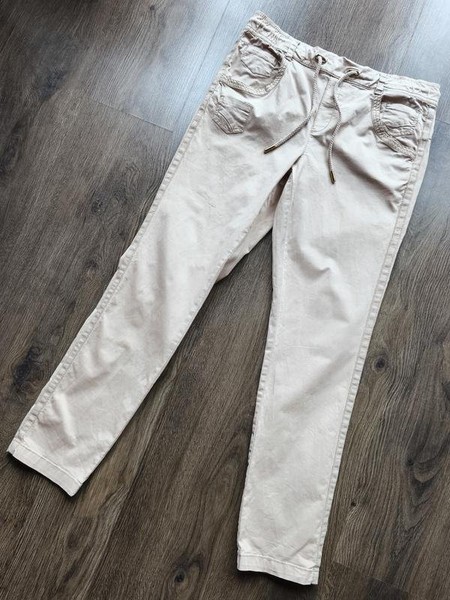 Women Street one Trousers Beige Cotton S