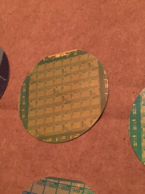 2'' Gold Silicon Wafer Extremely Rare RF NAND 