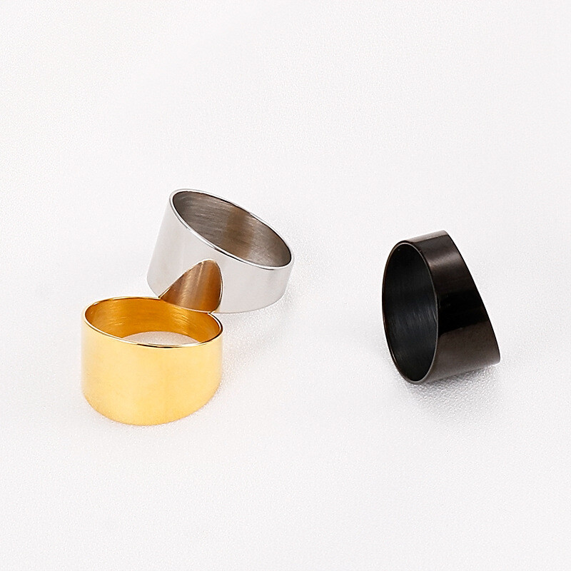 Simple smooth titanium steel ring ring personality bright titanium steel jewelry
