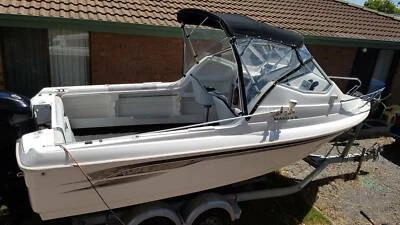 5 5m Savage Mako Fibreglass Cuddy Cabin Motorboats