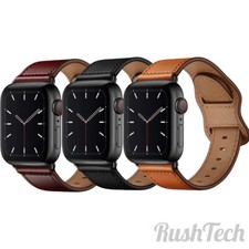 38/42mm Genuine Leather Watch Band Strap For Apple iWatch Series 6 5 4 3 2 1 SE