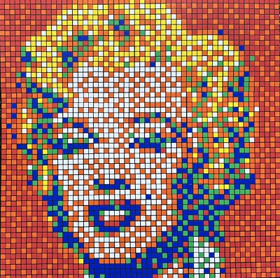 ''MARILYN RUBIK RED'' - MIXED MEDIA ARTWORK by SMasH iT - 2024 - COA & Signed