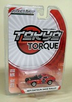 Greenlight 1/64 Tokyo Torque 1971 Datsun 240Z Rally Diecast Model Car