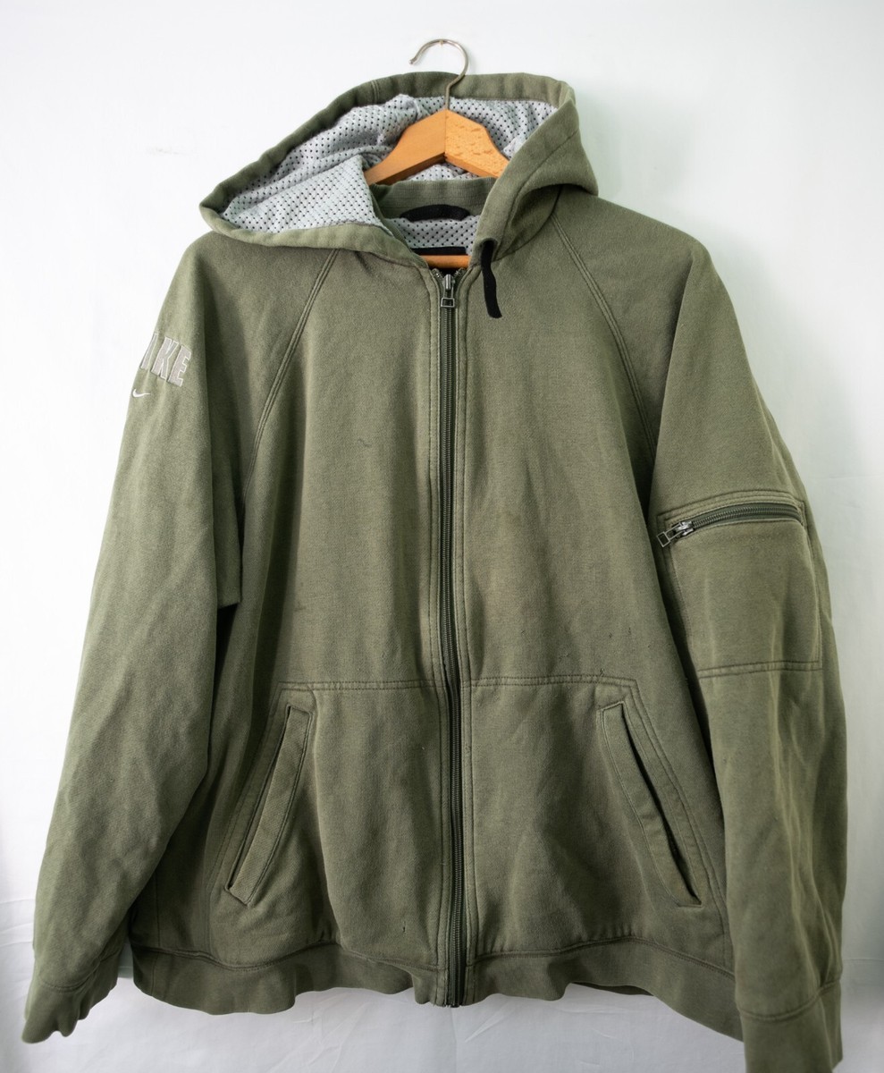 nike mini swoosh oversized sweatshirt green