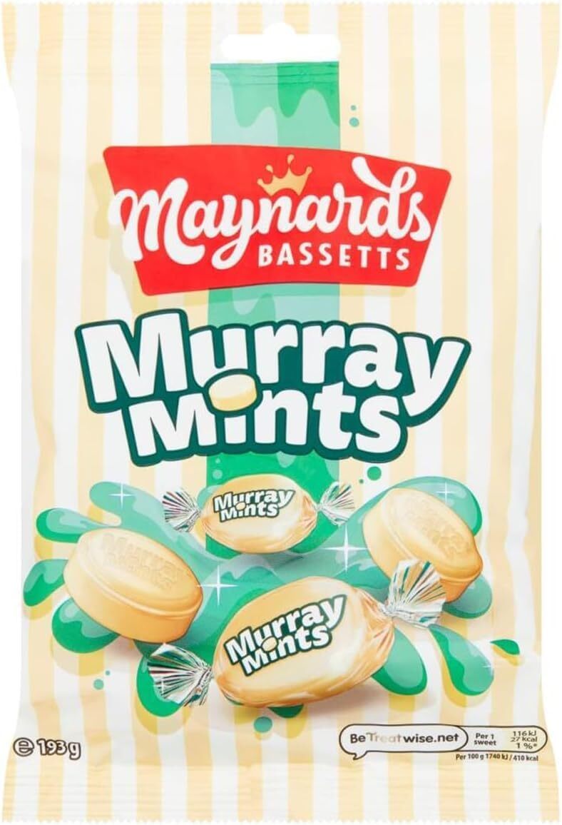 12 x Maynards BASSETTS MURRAY Mints Sweets 12 x 193g Bags