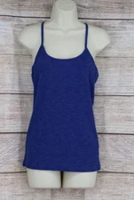 S0 Authentic American Heritage Womens Size XL Ribbed Racerback Tank Top Blue
