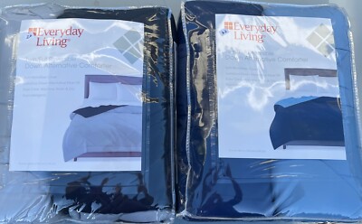 Set Of 2 - Twin/Full Reversible Down Alternative Comforters