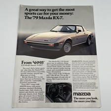 Mazda RX-7 Vintage 1979 Print Ad 8x11" more you look the more you like