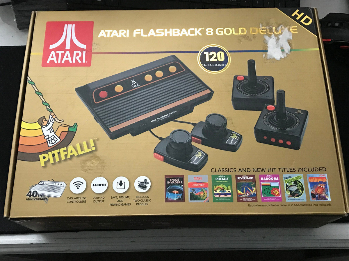 Atari Flashback 8 Gold Deluxe with 120 Games - Space Atari Flashback 8 Gold Deluxe with 120 Games - Space