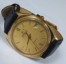 Reloj Pulsera Harley Ronda 3975 Vintage NIVADA Todo Deportes Cuarzo Fecha Hecho en Suiza