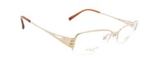 New Authentic SEIKO T230 001 Japan Gold Titanium Half Rim Eyeglasses Frames NOS