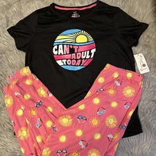 Secret Treasures Soft Pajama Set Womens Size Small  Can  t Adult Today  Pajamas