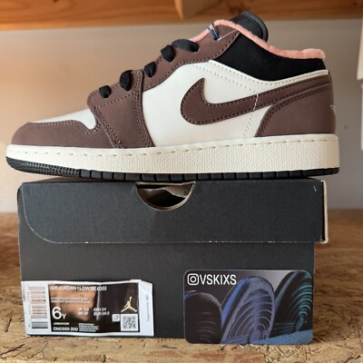 Nike Air Jordan 1 Low SE GS Mocha Light Chocolate Size 6 Travis NEW (DM0589 200)