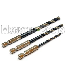 KFD Killer Force Quick Change Hex Shank High Speed Steel Drill Bits Black & Gold