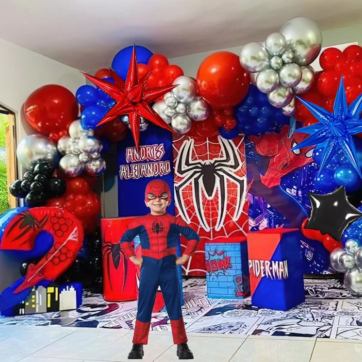 The Ultimate Spider-Man 4th Birthday Party Supplies and Balloon Decorations