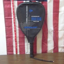 DUNLOP vtg racquetball racquet Turbo Plus Series cover 1980s oversize broad-beam