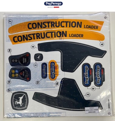 PEG PEREGO Aufkleber Traktor John Deere Construction Loader -nuovo-italia