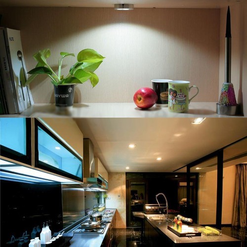 3W Kitchen LED Under Cabinet Lighting Showcase Light Kit Puck Spot Lamp Bulbs - Picture 10 of 14