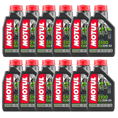 Motul 5100 20W-50 Road V-Twin 4T 4-Stroke 12L Engine Oil 12 x 1L 109944
