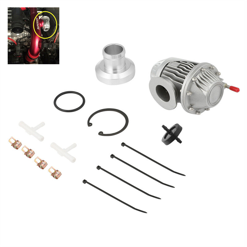Universal Aluminum Turbo Blow Off Valve Kit for SQV4 SSQV IV Silver
