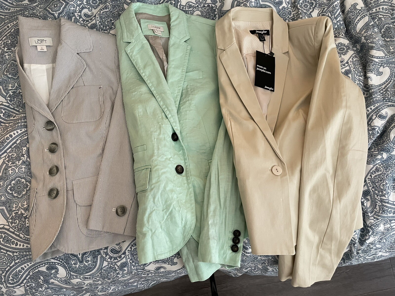 Lot of 3 blazers J Crew Ann Taylor LOFT Jennyfer