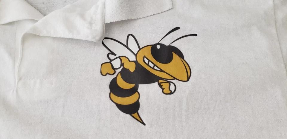 Georgia Tech Yellow Jackets White Jerzees Spot Shield Polo Shirt NWOT - Image 4 of 4