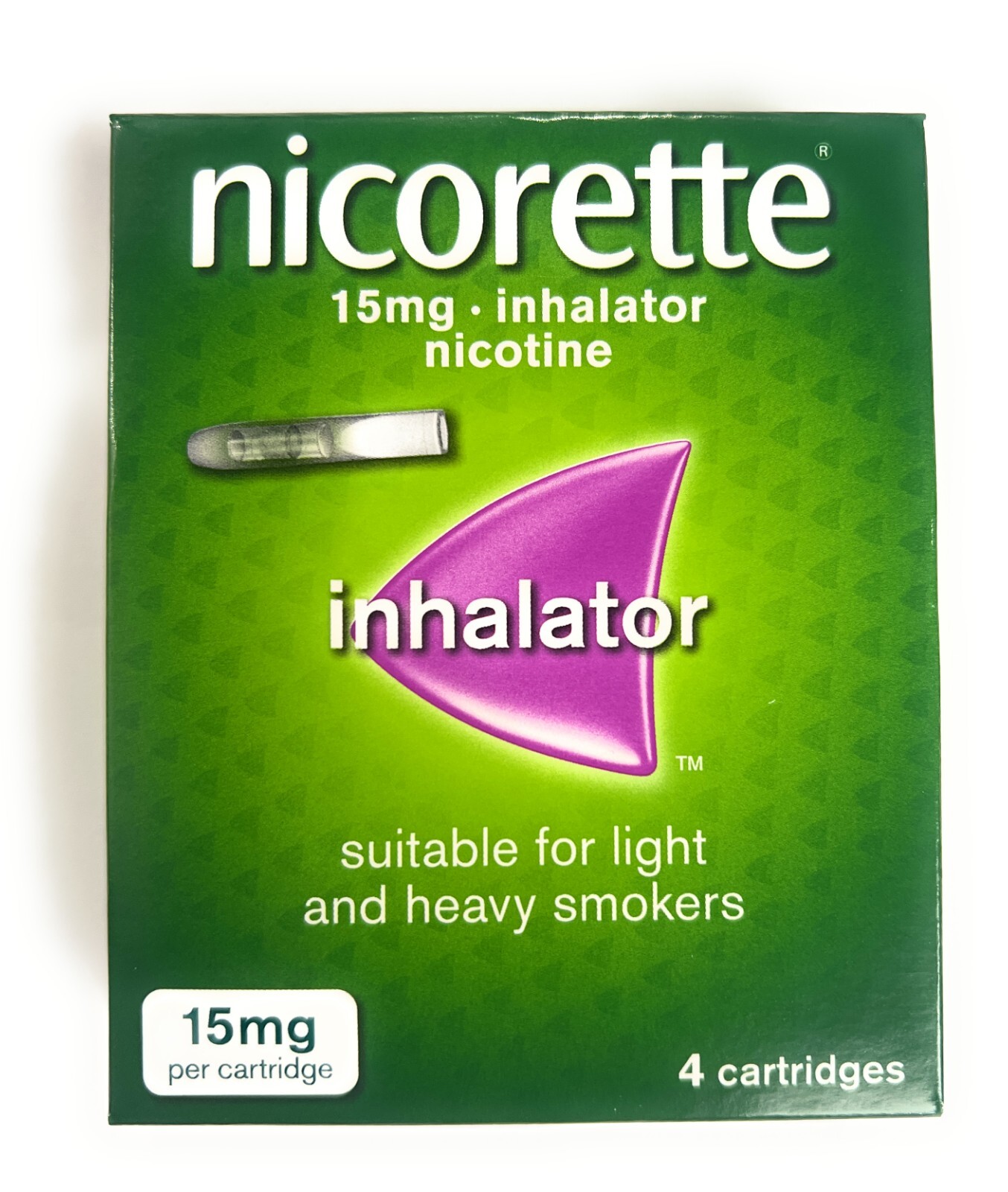 Nicorette Inhalator Starter Pack 15mg 4 Cartridges Smoking cessation ...