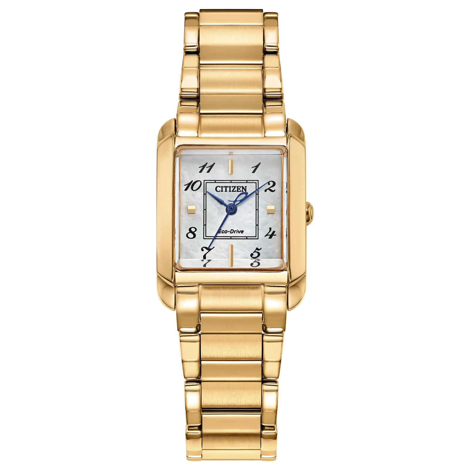 Citizen Bianca White Pearl Dial Square Gold-Tone Steel Watch EW5602-57D