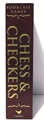 Chess & Checkers Staunton Style Wood Pieces Bookshelf Games - Cardinal Complete - Picture 4 of 10
