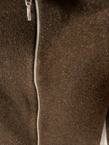 Esprit Jeans Sweater Merino Wool Full Zip Sweater Kids S Dark Brown - Picture 2 of 15