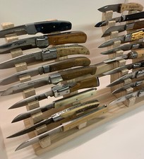 PRESENTOIR OBLIQUE A POSER 20 COUTEAUX en BOIS de CHENE - création unique