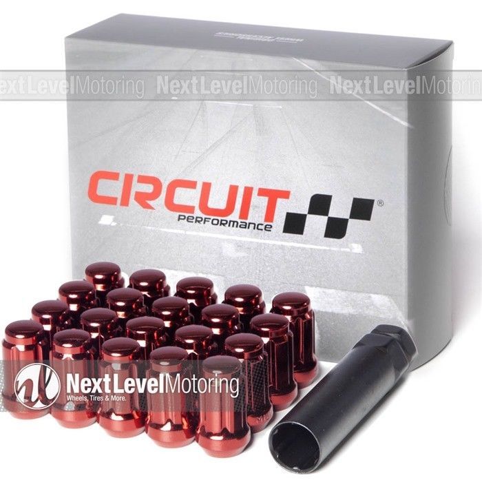 「RT-9633」 20 CIRCUIT 12X1.5 RED SPLINE TUNER LUG NUTS FITS MAZDA 3 6 RX7 RX8