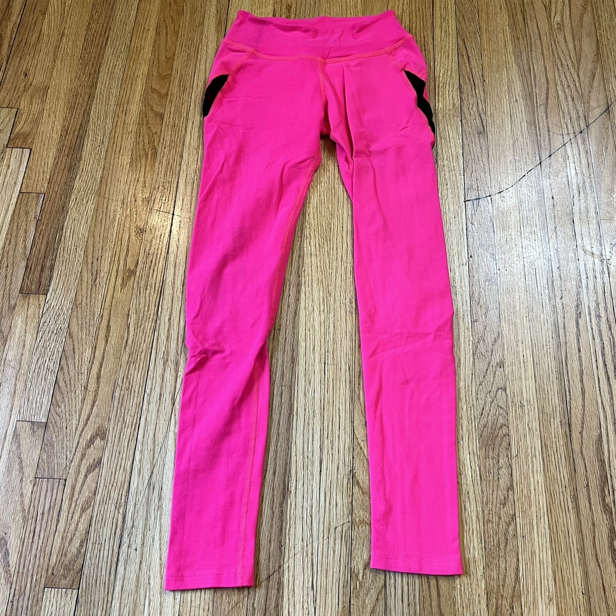 Beyond Yoga Small? Women's Neon Hot Pink Black Yoga Ankle Leggings