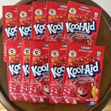 10 Packs of Kool Aid CHERRY Flavor Drink Mix Packet Gluten Free FREE SHIP