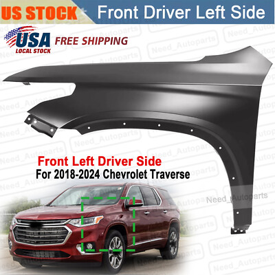 Front Left Fender For 2018-2023 2024 Chevrolet Traverse Primed Steel 84679031