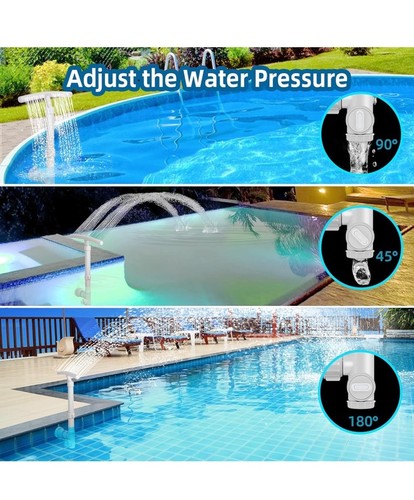 Fontana per piscina fuori terra e interrata irrigatore a cascata doppio spruzzo nuova - Foto 5 di 9
