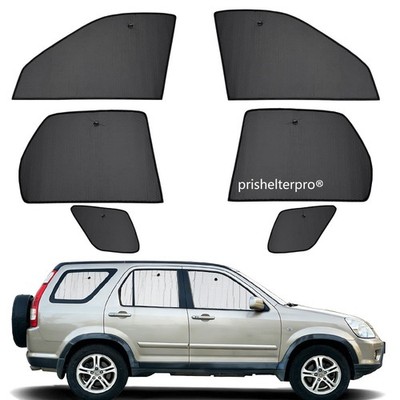 Fit For Honda CRV 2002-2006  Side Window Black Silver Camp Privacy Sunshade 6pcs