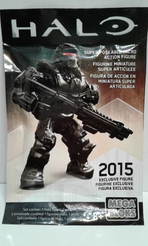 1 Halo Mega bloks Super Poseable Mini Micro Action Figure 2015 Exclusive NEW