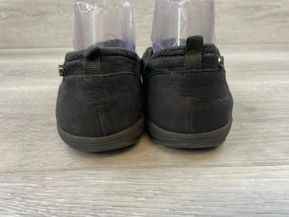 Correa cruzada elástica cómoda plana de cuero de ballet negra informal Nurture para mujer 10 Foto 4 de 4