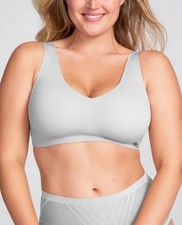 Honeylove Womens V-Neck Soft Form Wireless Bra White Moondust Size XL