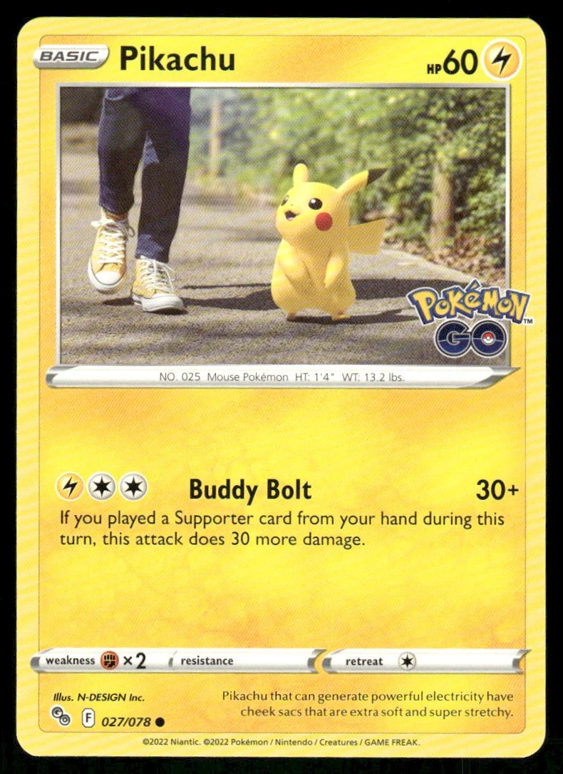 25+ Pikachu 027/078 Pokémon GO for sale | Updated Oct 2026